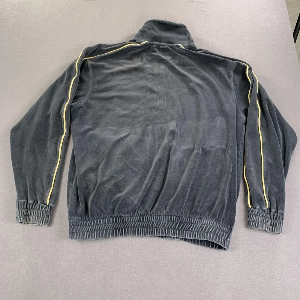 Phat Farm Track Jacket‎ Mens XL Gray Velour Full Zip Logo Hip Hop Athletic Y2K